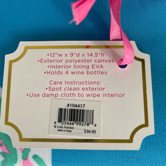 Lilly Pulitzer Insulated Cooler Beach Wine Tote Bag in Swizzle Out - Picture 3 of 9